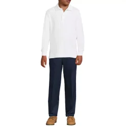 School Uniform Kids Long Sleeve Interlock Polo Shirt