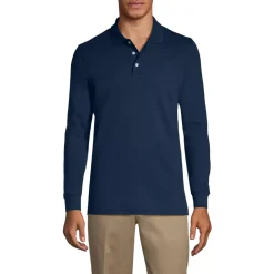 School Uniform Kids Long Sleeve Interlock Polo Shirt