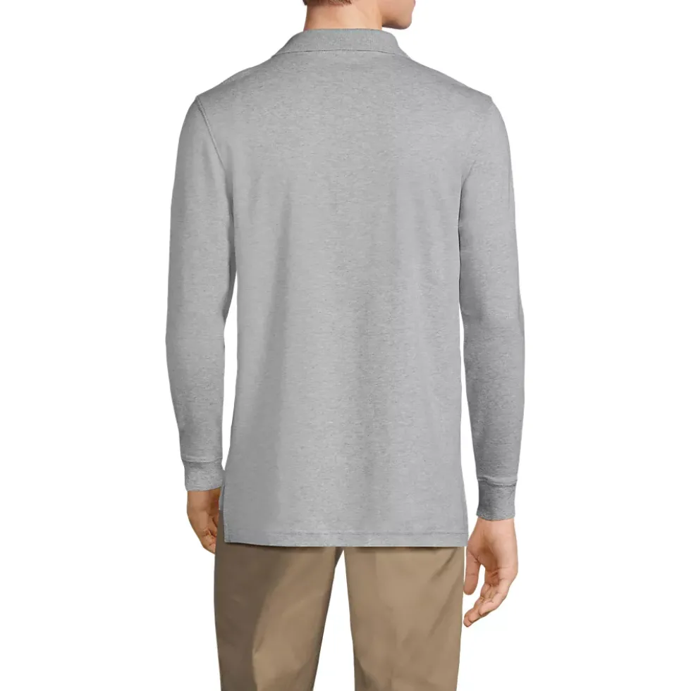 School Uniform Kids Long Sleeve Interlock Polo Shirt