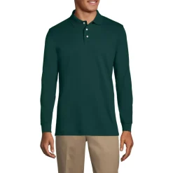 School Uniform Kids Long Sleeve Interlock Polo Shirt