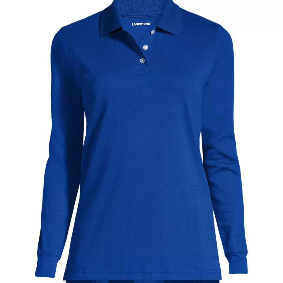 School Uniform Kids Long Sleeve Interlock Polo Shirt