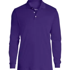 School Uniform Kids Long Sleeve Interlock Polo Shirt