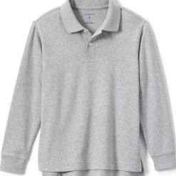 School Uniform Kids Long Sleeve Interlock Polo Shirt