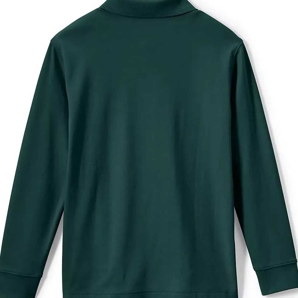 School Uniform Kids Long Sleeve Interlock Polo Shirt