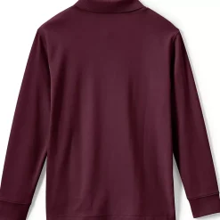 School Uniform Kids Long Sleeve Interlock Polo Shirt