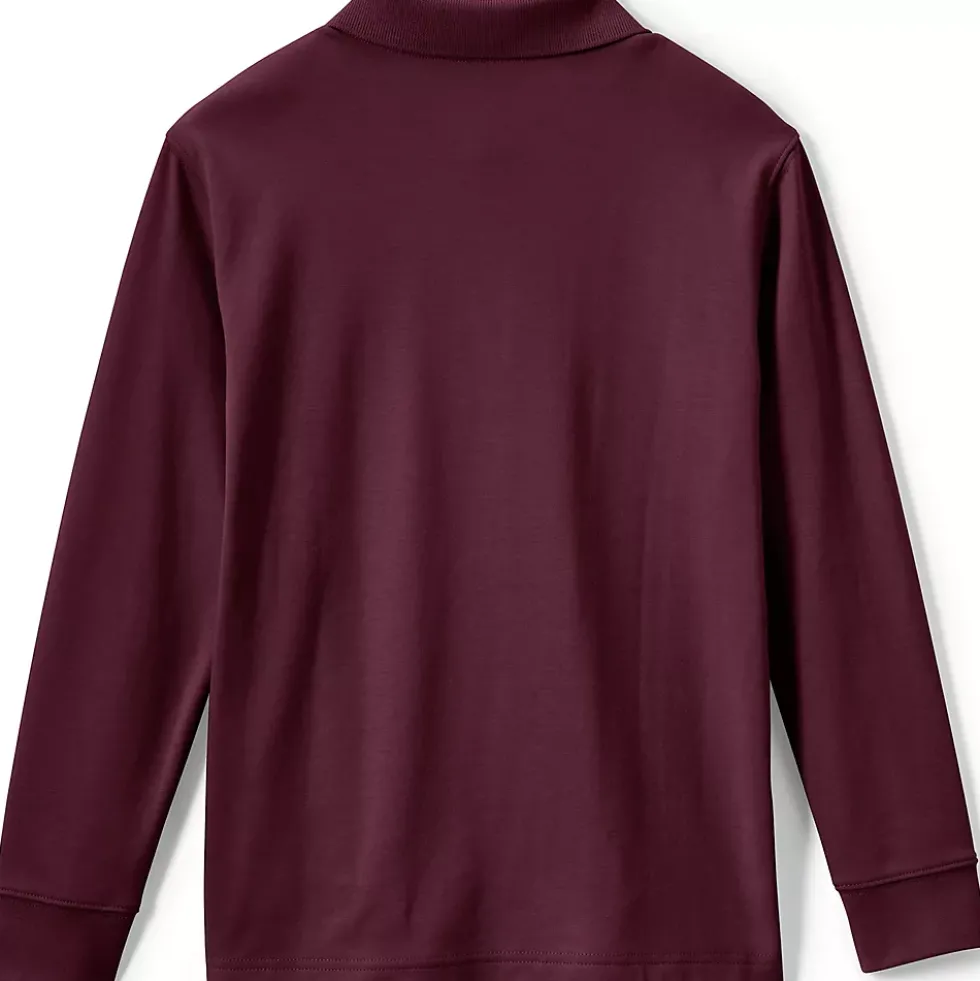 School Uniform Kids Long Sleeve Interlock Polo Shirt