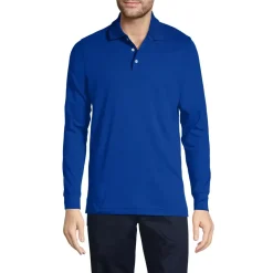 School Uniform Kids Long Sleeve Interlock Polo Shirt