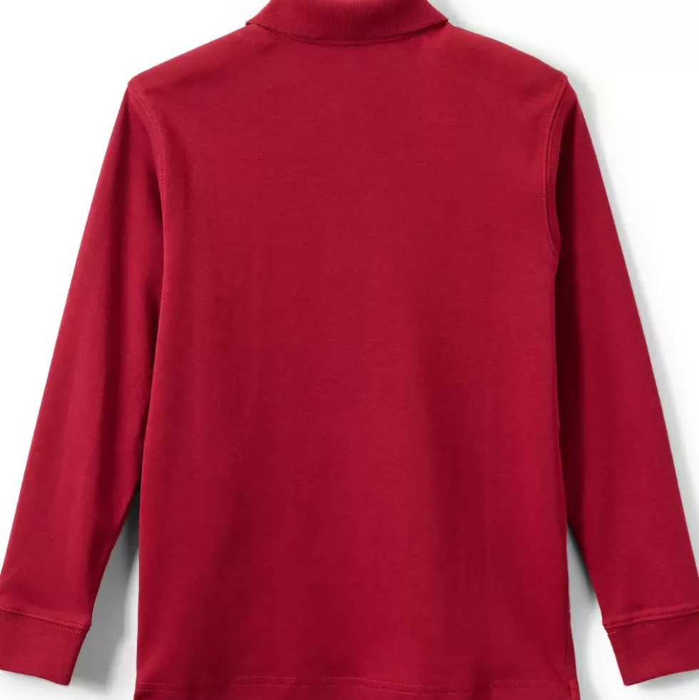 School Uniform Kids Long Sleeve Interlock Polo Shirt