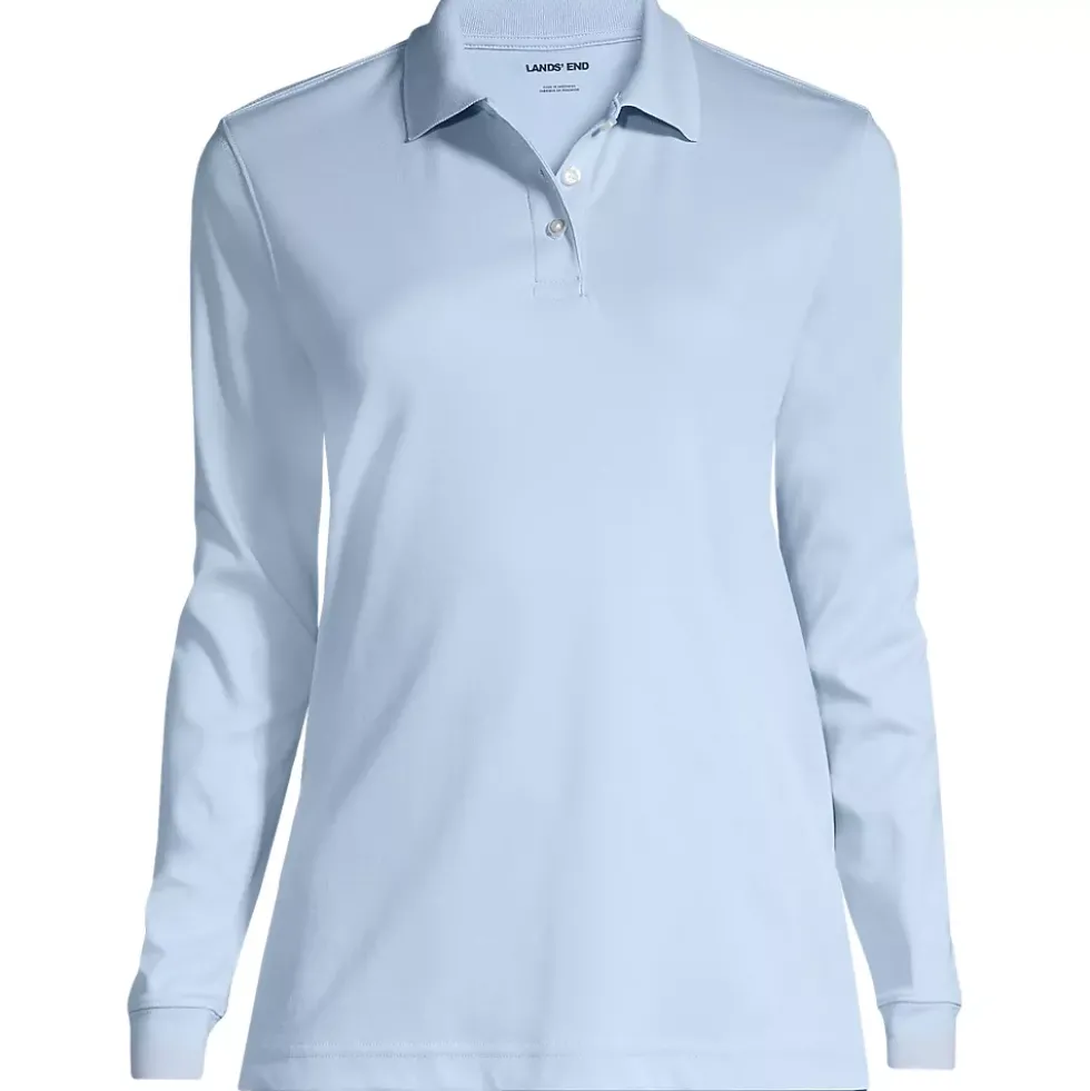 School Uniform Kids Long Sleeve Interlock Polo Shirt