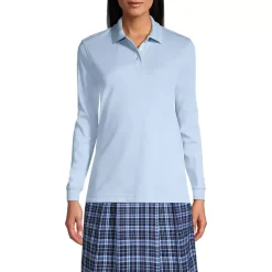 School Uniform Kids Long Sleeve Interlock Polo Shirt
