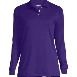 School Uniform Kids Long Sleeve Interlock Polo Shirt