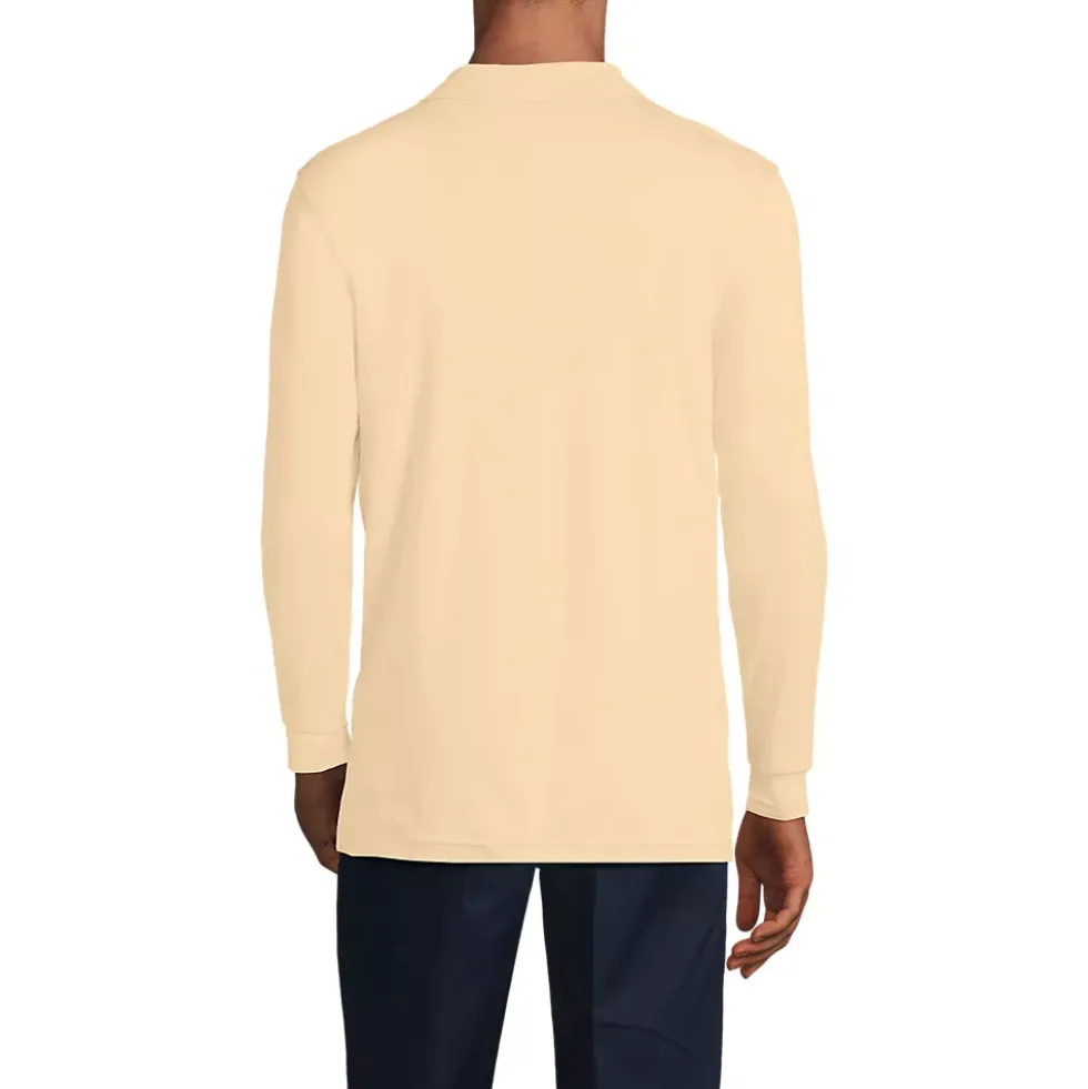 School Uniform Kids Long Sleeve Interlock Polo Shirt