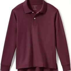 School Uniform Kids Long Sleeve Interlock Polo Shirt