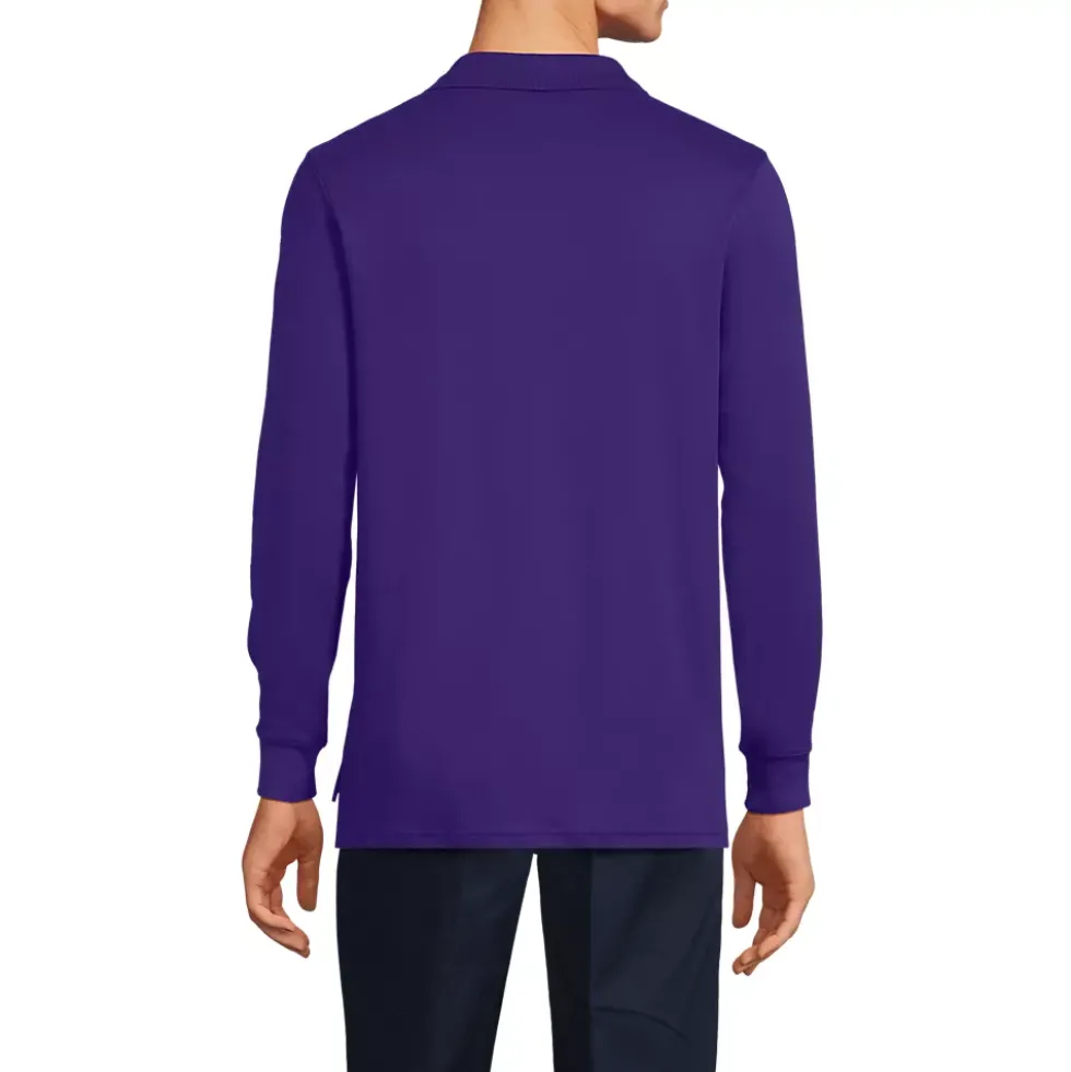 School Uniform Kids Long Sleeve Interlock Polo Shirt
