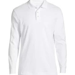 School Uniform Kids Long Sleeve Interlock Polo Shirt