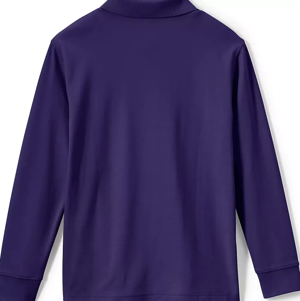 School Uniform Kids Long Sleeve Interlock Polo Shirt
