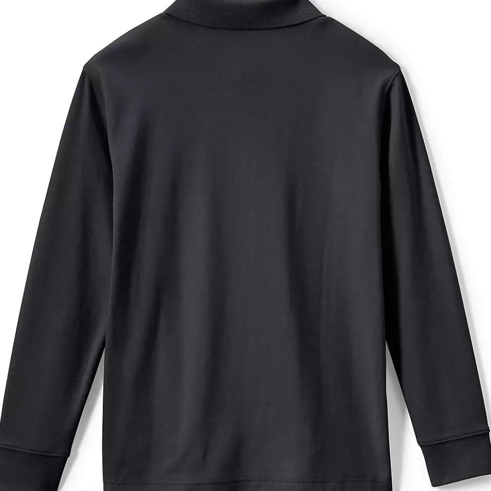 School Uniform Kids Long Sleeve Interlock Polo Shirt