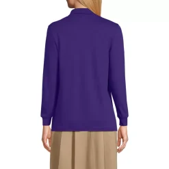 School Uniform Kids Long Sleeve Interlock Polo Shirt