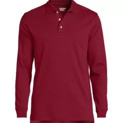 School Uniform Kids Long Sleeve Interlock Polo Shirt