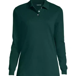School Uniform Kids Long Sleeve Interlock Polo Shirt