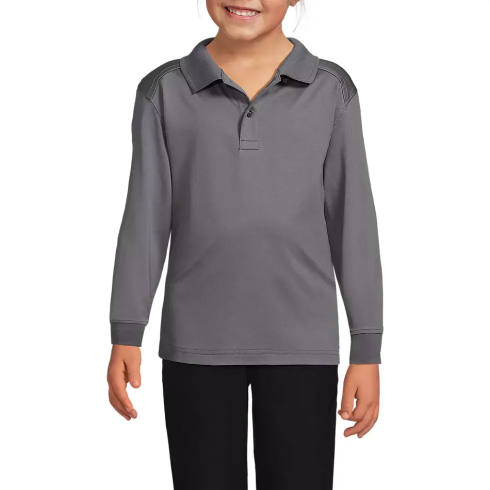 School Uniform Kids Long Sleeve Rapid Dry Polo Shirt