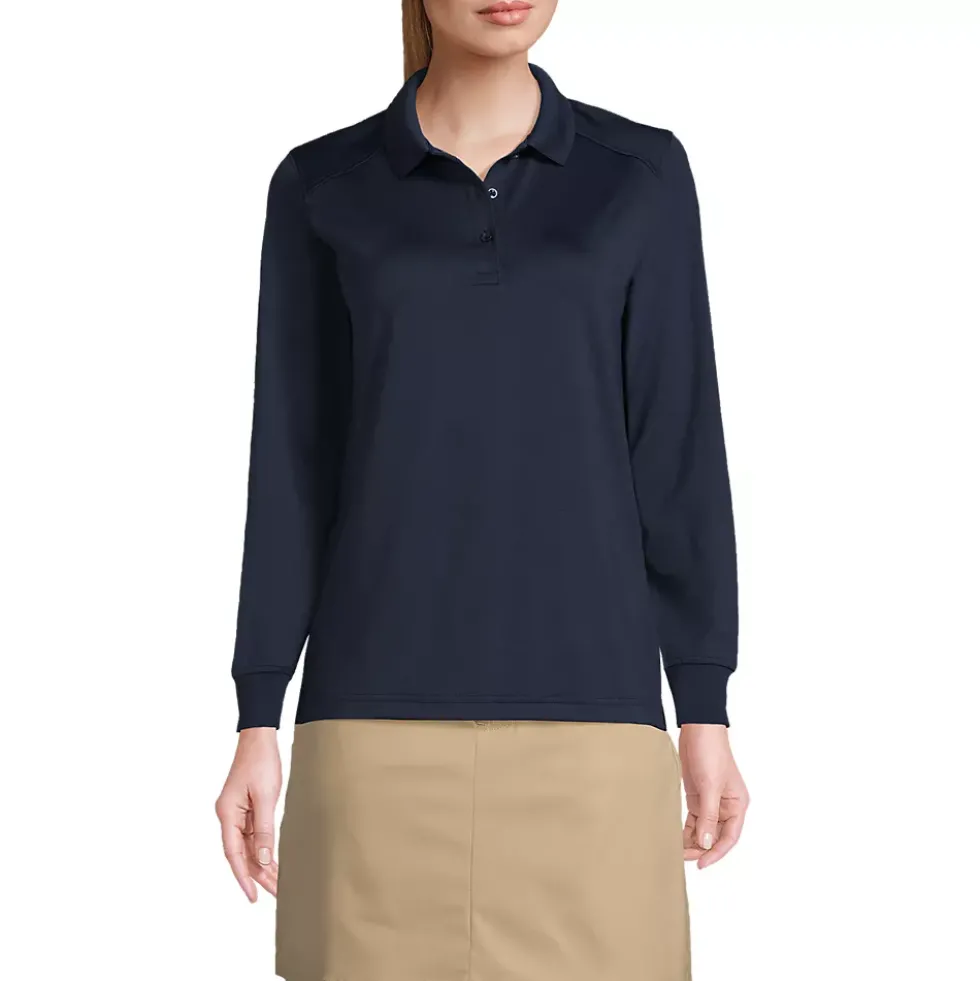 School Uniform Kids Long Sleeve Rapid Dry Polo Shirt