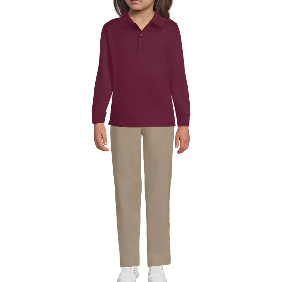 School Uniform Kids Long Sleeve Rapid Dry Polo Shirt