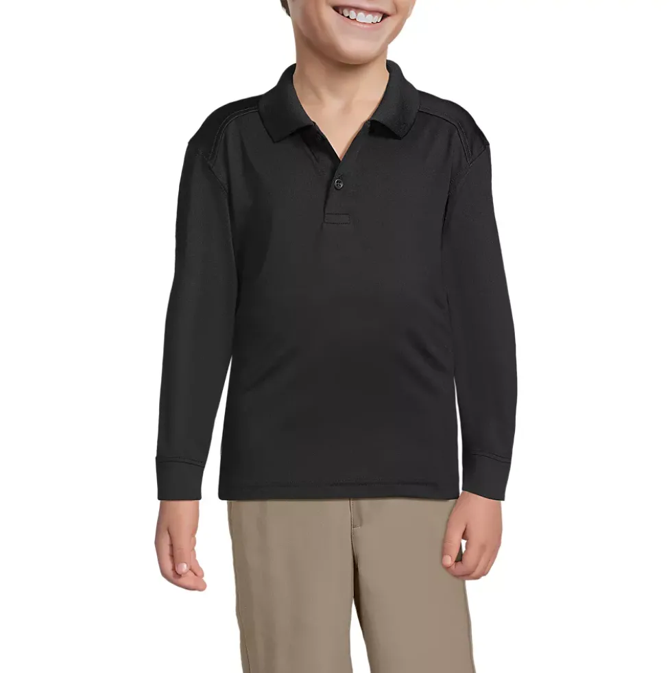 School Uniform Kids Long Sleeve Rapid Dry Polo Shirt