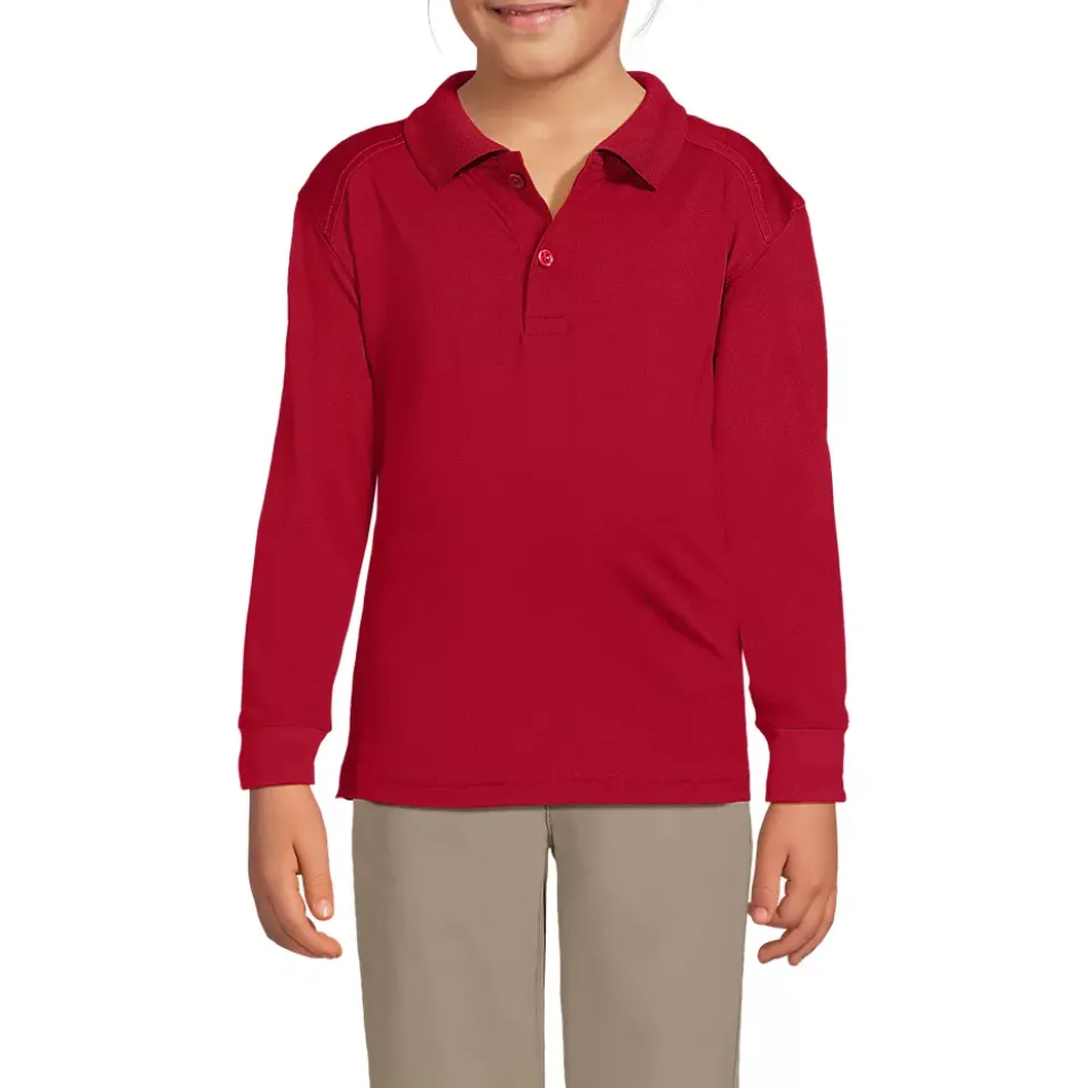 School Uniform Kids Long Sleeve Rapid Dry Polo Shirt