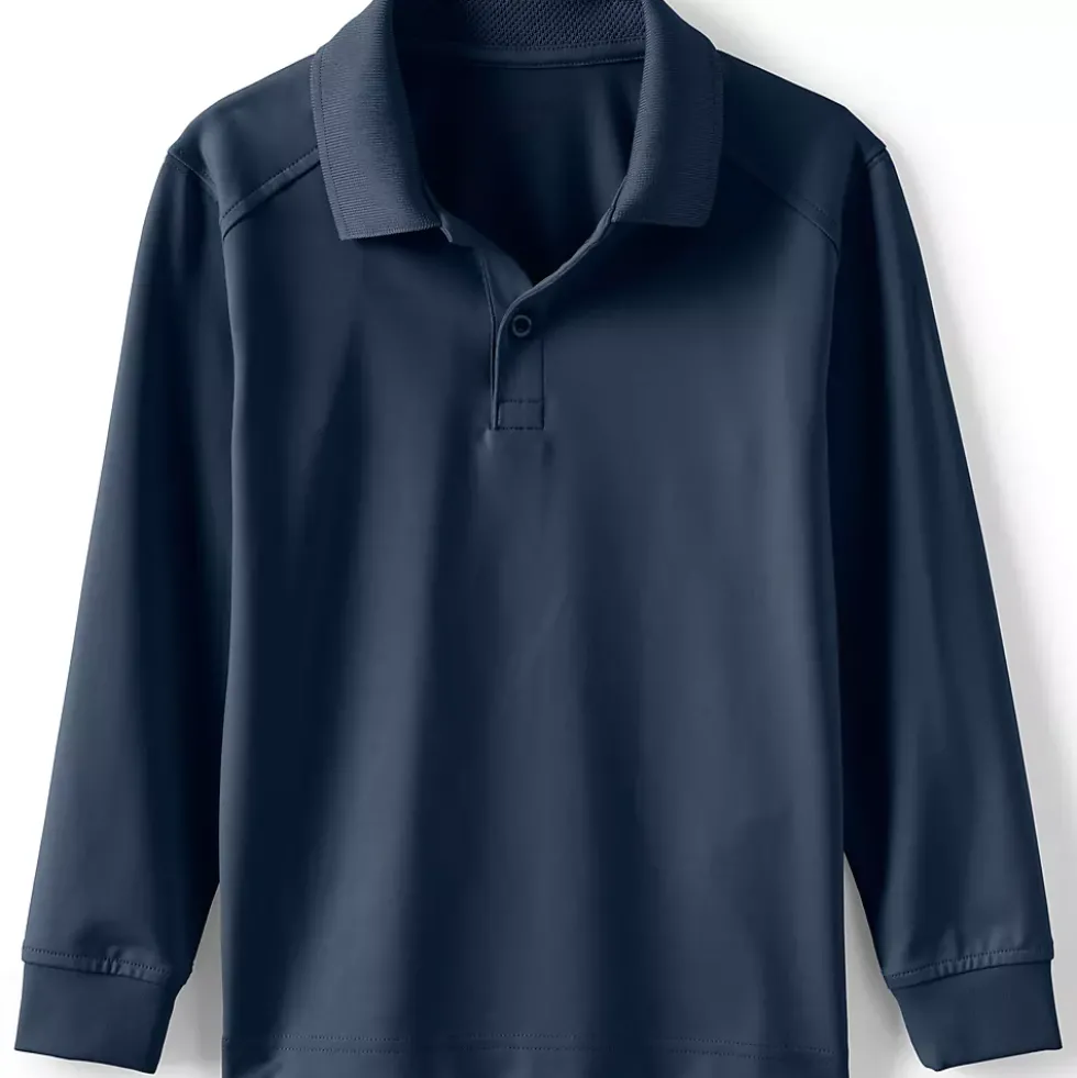 School Uniform Kids Long Sleeve Rapid Dry Polo Shirt