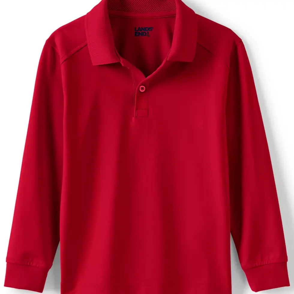 School Uniform Kids Long Sleeve Rapid Dry Polo Shirt