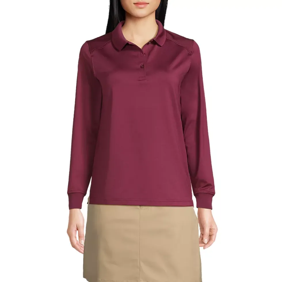School Uniform Kids Long Sleeve Rapid Dry Polo Shirt