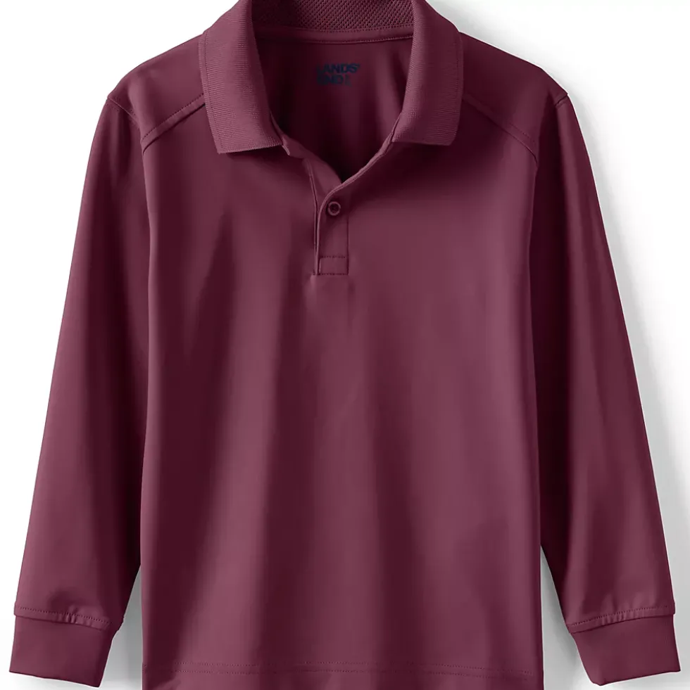 School Uniform Kids Long Sleeve Rapid Dry Polo Shirt