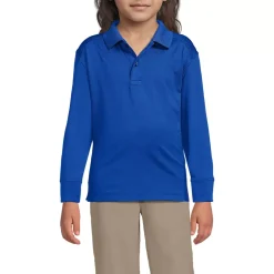 School Uniform Kids Long Sleeve Rapid Dry Polo Shirt