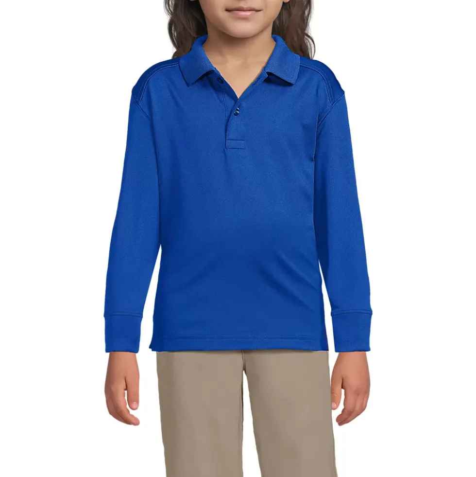 School Uniform Kids Long Sleeve Rapid Dry Polo Shirt