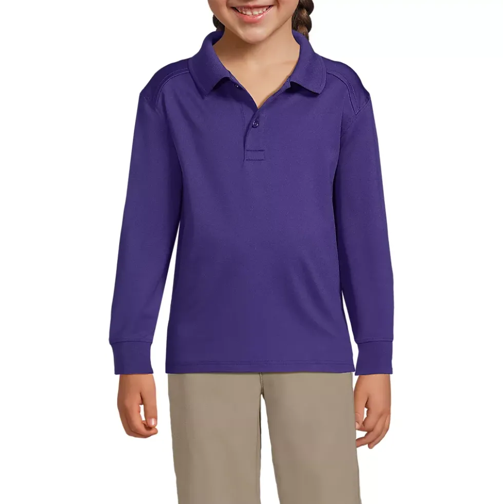 School Uniform Kids Long Sleeve Rapid Dry Polo Shirt