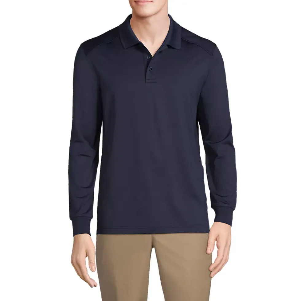 School Uniform Kids Long Sleeve Rapid Dry Polo Shirt