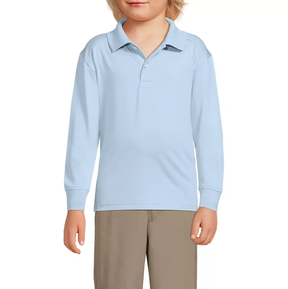 School Uniform Kids Long Sleeve Rapid Dry Polo Shirt