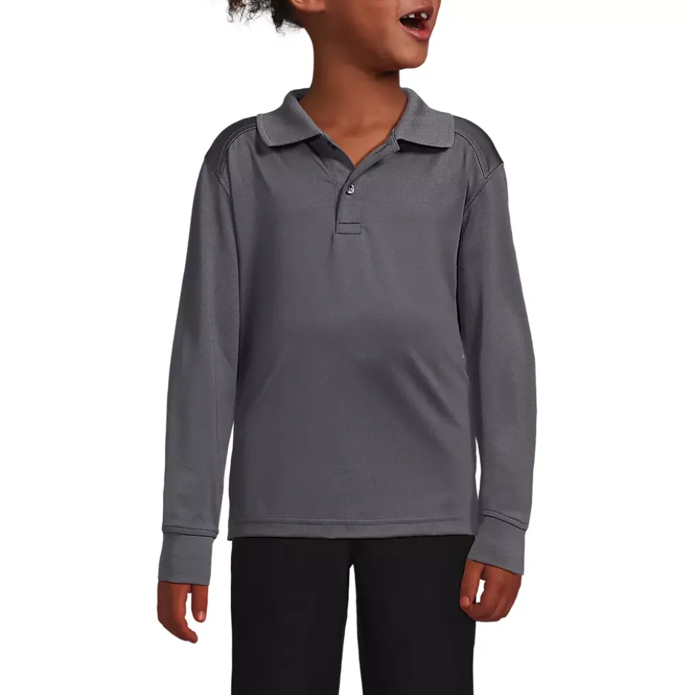 School Uniform Kids Long Sleeve Rapid Dry Polo Shirt
