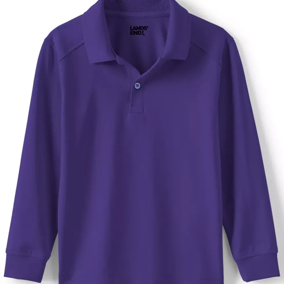 School Uniform Kids Long Sleeve Rapid Dry Polo Shirt
