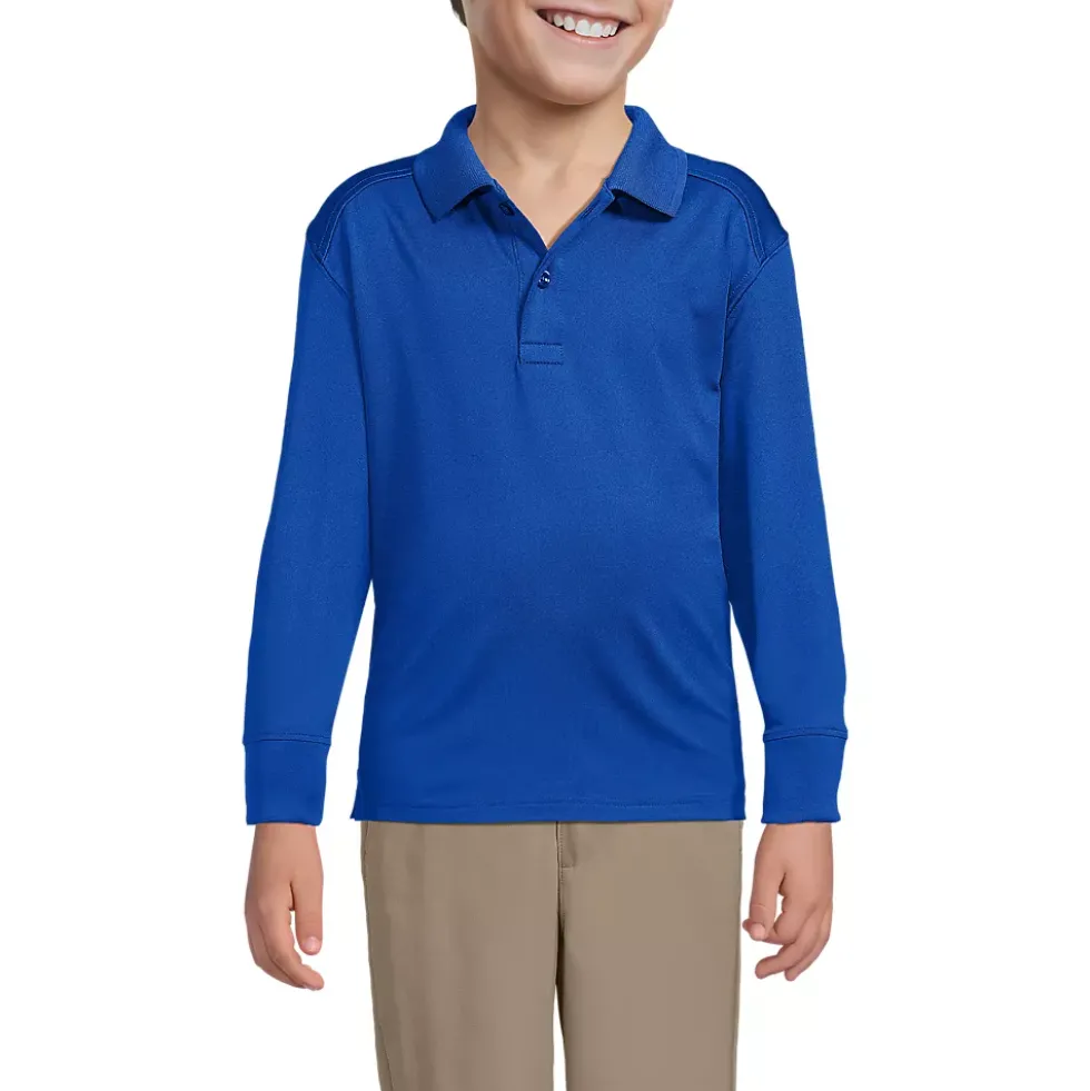 School Uniform Kids Long Sleeve Rapid Dry Polo Shirt