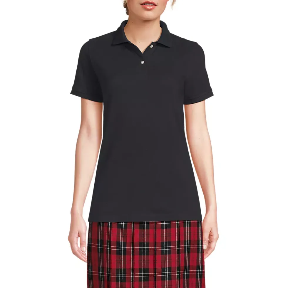 School Uniform Kids Short Sleeve Mesh Polo Shirt