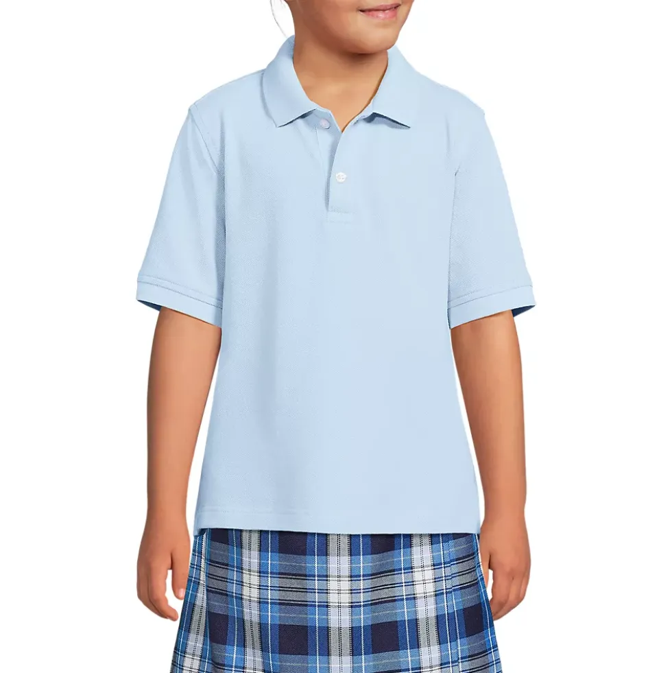 School Uniform Kids Short Sleeve Mesh Polo Shirt