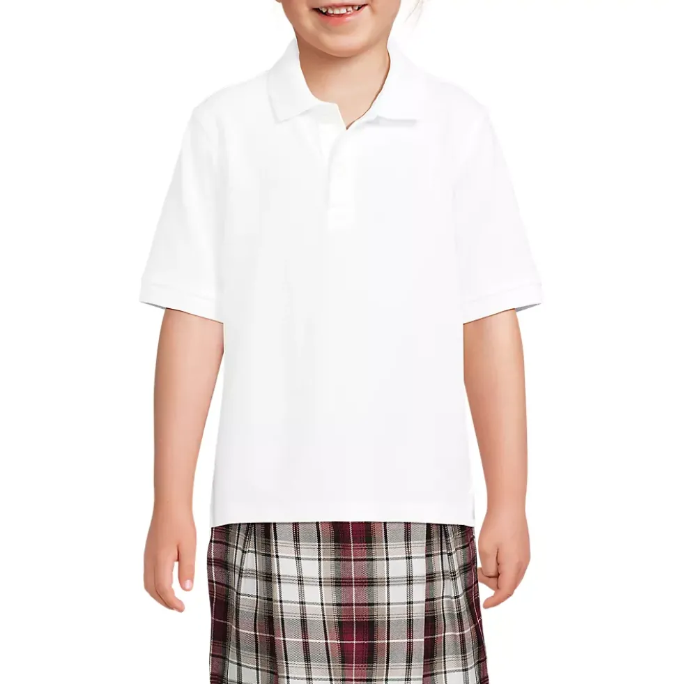 School Uniform Kids Short Sleeve Mesh Polo Shirt