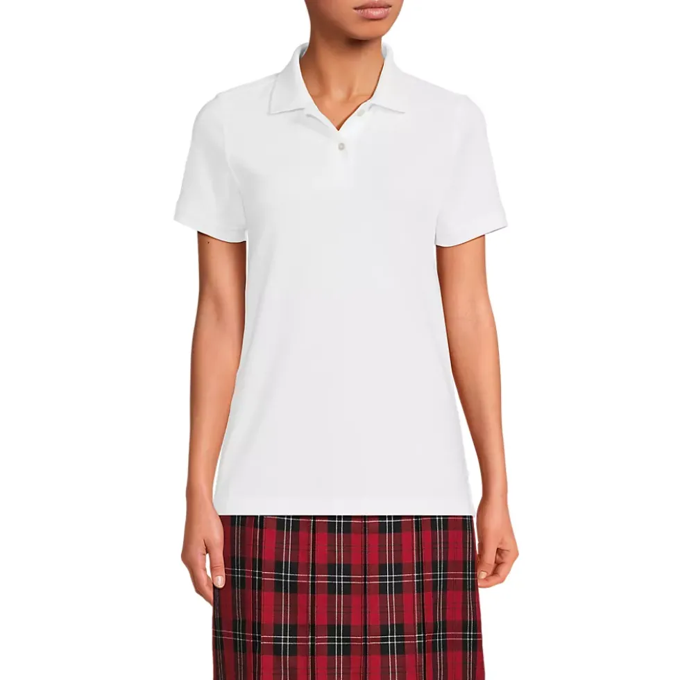 School Uniform Kids Short Sleeve Mesh Polo Shirt