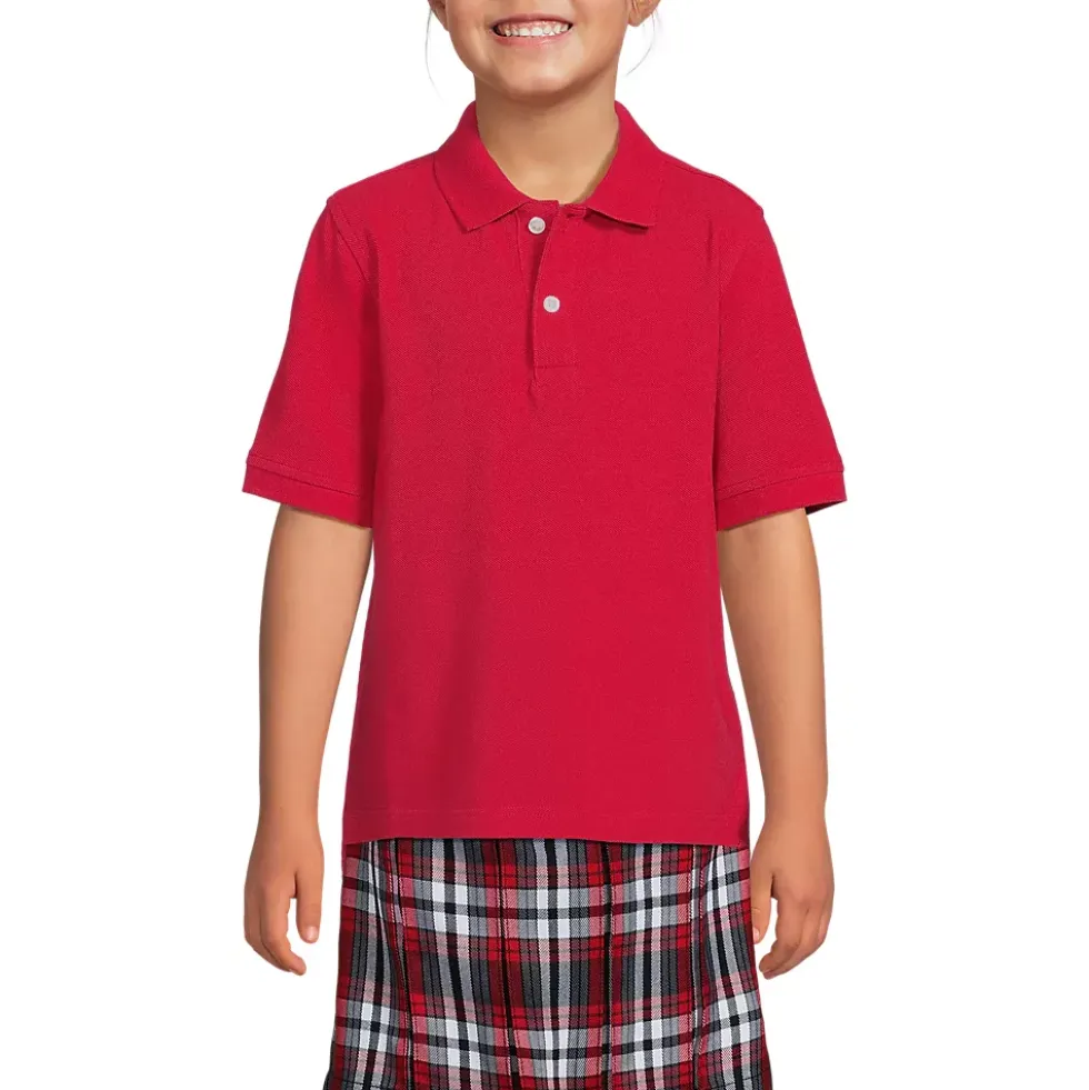 School Uniform Kids Short Sleeve Mesh Polo Shirt