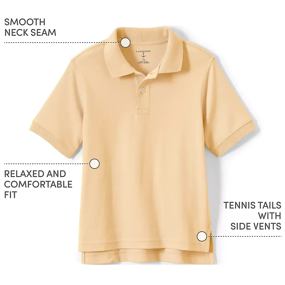 School Uniform Kids Short Sleeve Interlock Polo Shirt