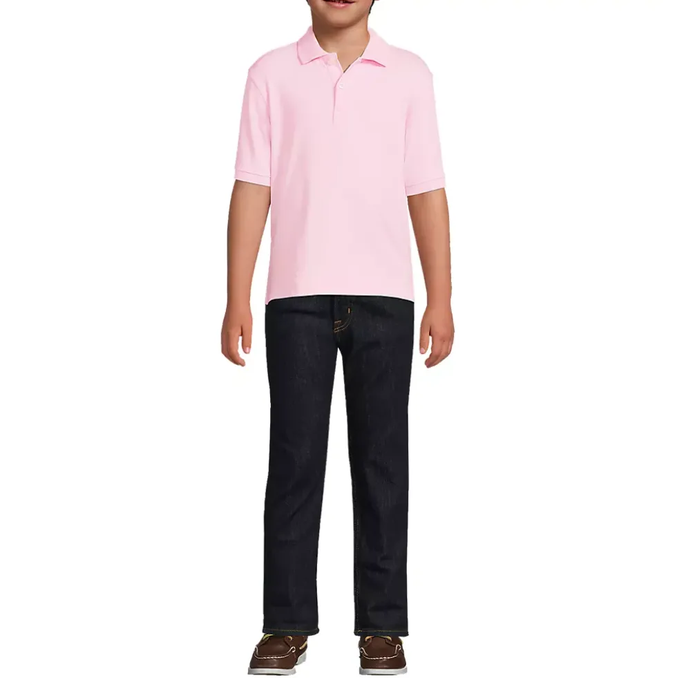 School Uniform Kids Short Sleeve Interlock Polo Shirt