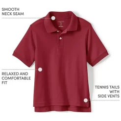 School Uniform Kids Short Sleeve Interlock Polo Shirt