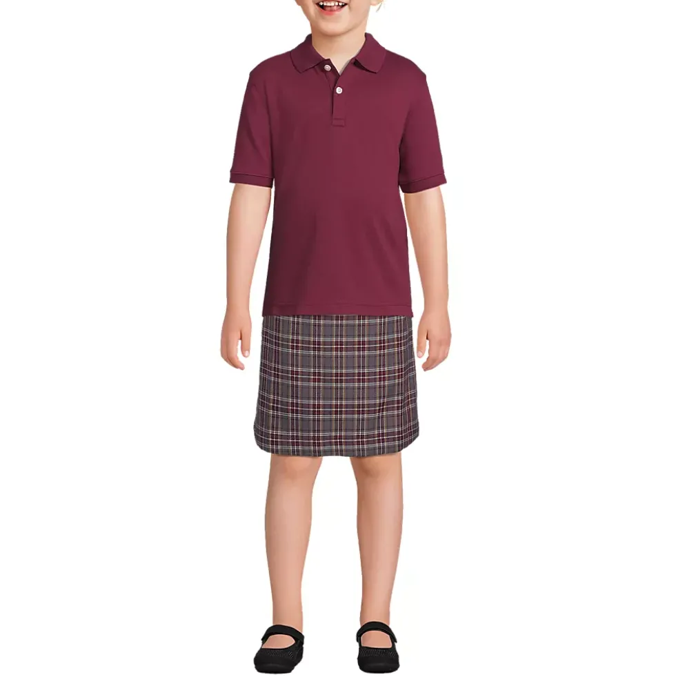School Uniform Kids Short Sleeve Interlock Polo Shirt